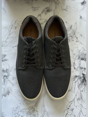 A-Frame‎ Oxford Men's Low-Top Textured Grey Sneakers Size 13